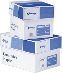 9 1/2" x 11" 4 Part Carbonless Computer Paper L&R Perf, 900 Sheets, 15#, White - Picture 1 of 2