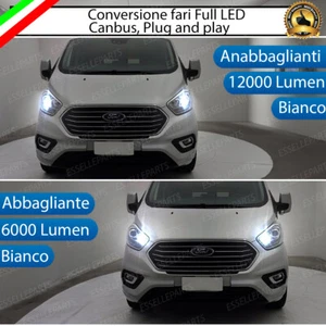 CONVERSIONE FARI FULL LED FORD TRANSIT TOURNEO CUSTOM CANBUS BIANCO GHIACCIO - Foto 1 di 6