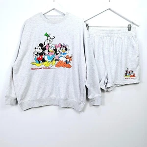 Disney Sweatshirt M(12/14) & Short L (14/16) Set - Grey - Picture 1 of 13