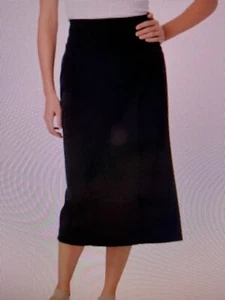 Woman Within Women's Plus Size 14W Pull-On black cotton stretch NWT - Picture 1 of 5