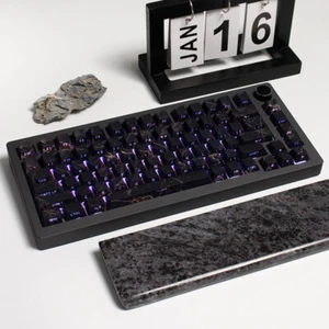 PBT Black Marble Side Transparency Keycaps Cherry Profile for Cherry MX - Picture 1 of 18