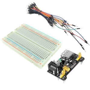 MB-102 400 Point PCB Breadboard + 65pcs Jump Cable + MB102 Power Supply Module