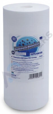 Aquafilter 10" x 4.5" Big Blue Jumbo 1 5 20 50 Micron PP Sediment Removal Filter - Image 1 of 3