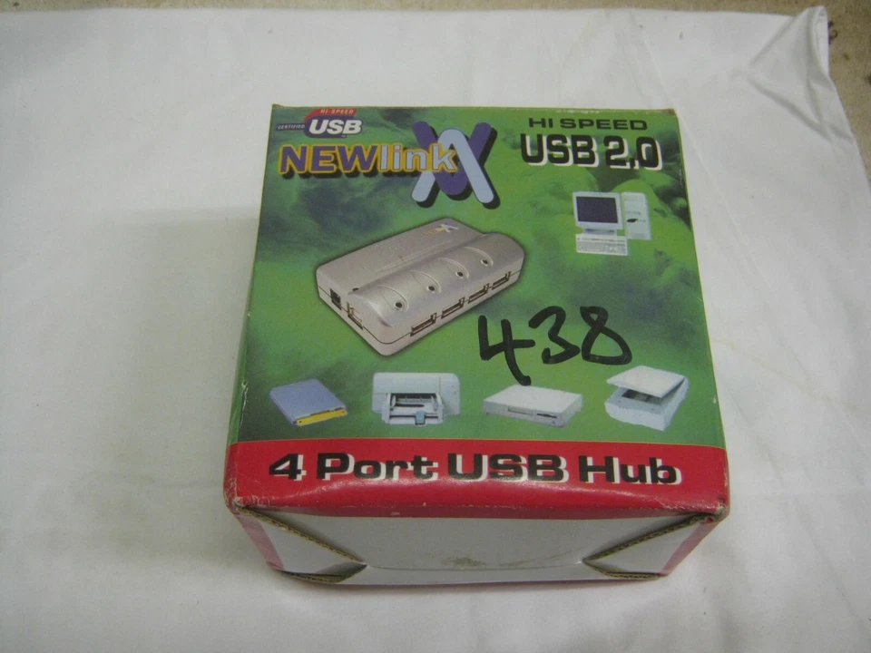 NEWLINK USB 2.0 alta velocidad 4 puertos concentrador usb Foto 1 de 3