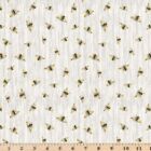 Honey Bee Farm Grey Flying Bees on Wood Texture Fabric B By Half Yard Increments