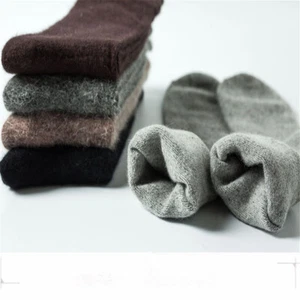 3 Pairs Angora Cashmere Wool Sock Mens Socks Comfortable Winter Warm Casual Soft - Picture 1 of 15