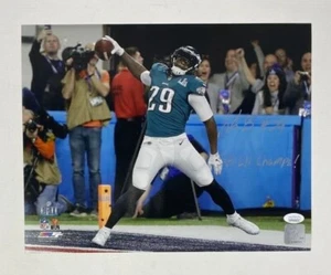LeGarrette Blount Signed Philadelphia Eagles SB LII Insc 11x14 Photo JSA COA 570 - Picture 1 of 3