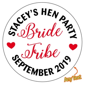 BRIDE TRIBE Personalised Hen Night Party Do Weekend Stickers label Bag 549 - Picture 1 of 1