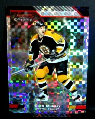 Glen Murray 2003-04 Bowman Chrome XFractor REFRACTOR#100/150 Card#85!Bruins RW  - Image 1 of 2