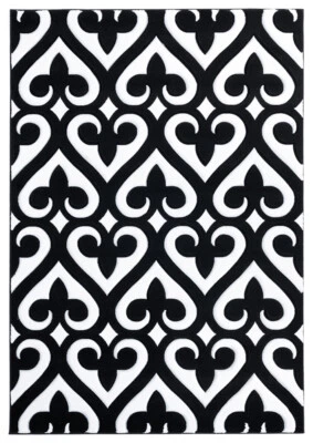 United Weavers Black Contemporary Dotted Curves Area Rug Geometric 2050 11470 - Image 1 of 4