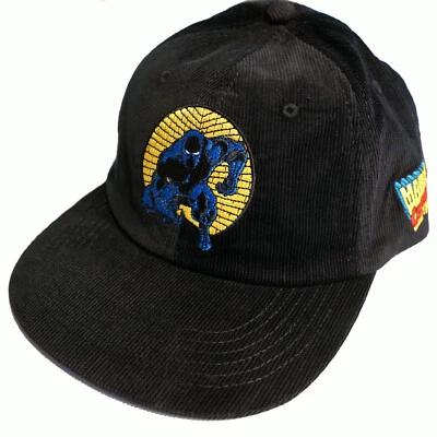 RARO Huf X Marvel Gorra Pantera Negra Sombrero Snapback Pana Negra Foto 1 de 4
