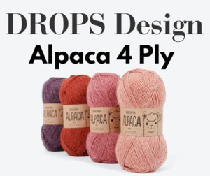 Drops 100% Alpaca 4 Ply 50G Knitting Crochet Yarn Baby  - Picture 1 of 53