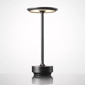 Ambientec Turn Alluminio Nero Lampada da Tavolo LED TN001-01AB Carica USB Moderna Nuova - Foto 1 di 10