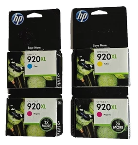 4 Originales HP 920XL Officejet 2 Magenta 1 Azul 1 Amarillo Exp 2013-14 Nuevo Precintado - Imagen 1 de 4
