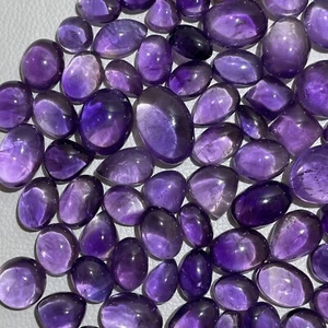 Natural Purple Amethyst Loose Semiprecious Cabochon Gemstone - Picture 1 of 5