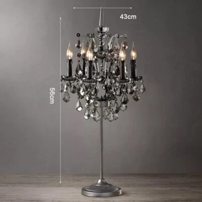 Vintage candle lamp lighting French bedroom bedside lamp Crystal table lamp  - Image 1 of 4