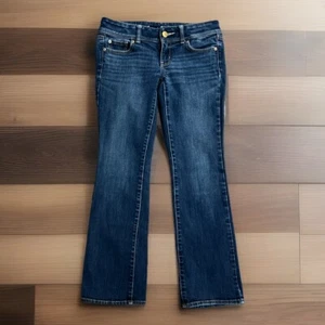 American Eagle Women's Kickboot Stretch Blue Jeans Sz 4 , 32x28 EUC - Picture 1 of 8