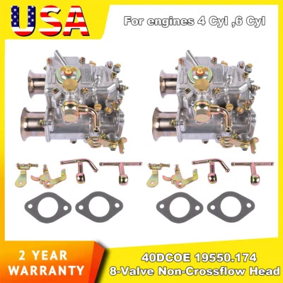 Carburetor For 40 DCOE Weber 40mm Twin Choke 19550.174 4Cyl 6 Cyl VW V8 19550174 - Image 1 of 4