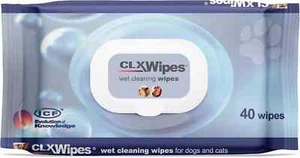 CLX Wipes - Dog Wipes Antibacterial + Antifungal - Pet Cat & Dog Grooming Wipes - Picture 1 of 11