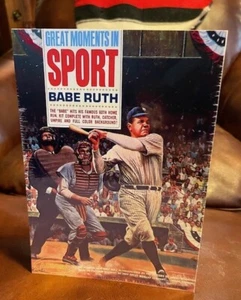 Babe Ruth Yankees Baseball Star Aurora Model Kit Repro. Box Top Tabletop Standee - Picture 1 of 2