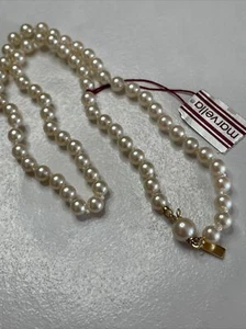 Collar Marvella Vintage Imitación Perla Hilo Nudo Firmado Nuevo de Lote Antiguo - Imagen 1 de 12