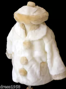 Infant, Toddler Girl's Winter dress coat jacket, Ivory/Beige, Size: 2T - Picture 1 of 1