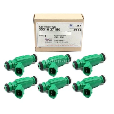 Inyector de combustible genuino 3531037150 6EA para Hyundai Kia 1,6 L 2,5 L 2,7 L 1999-2011 Foto 1 de 4