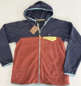 Patagonia $75 Kids' Micro Snap Fleece Jacket New XL(14) Burl Red - Picture 1 of 6