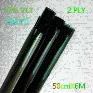 Uncut Black Car Home Office Tint Film and shade Roll 2PLY 50cm*6m 15% VLTA - Picture 1 of 12