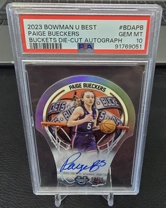 PSA 10 2023 Bowman U Best Paige Bueckers Buckets Auto Die-Cut /75 University - Picture 1 of 2
