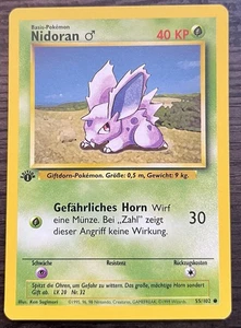 1st Edition GERMAN Nidoran 55/102 Pokemon TCG WOTC Base Set MINT - Picture 1 of 2