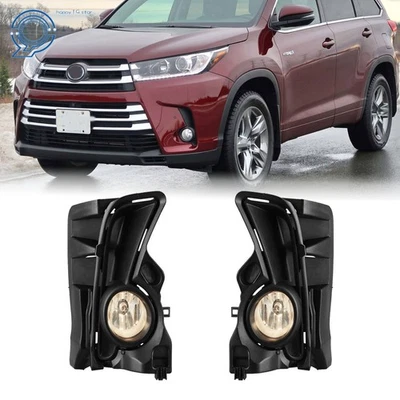 Front Bumper Fog Light Lamps+Wiring+Switch Kit For Toyota Highlander 2017-2018 - Изображение 1 из 4