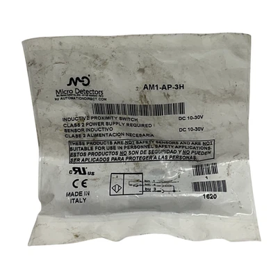 AUTOMATIONDIRECT MICRO DETECTORS AM1-AP-3H / AM1AP3H PROXIMITY SWITCH 30VDC NSFS - Image 1 of 2