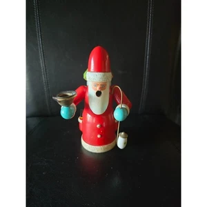 Vintage German Smoker Santa Claus Incense Candle Holder Wood Christmas Decor - Picture 1 of 5