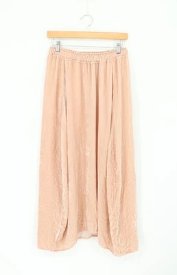 VELVET By Graham & Spencer Elastic Waist Velvet Midi Skirt Pink S $189 A5 229 - Image 1 of 3
