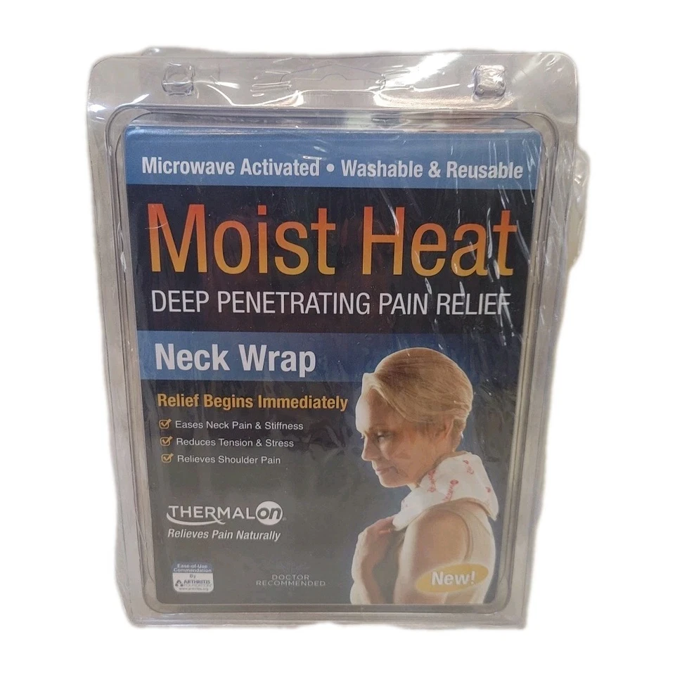 Pacote com 2 - Thermal-On, Húmido Calor, Envoltório para Pescoço, Reutilizável, Microondas, Pacotes Selados - Imagem 1 de 4