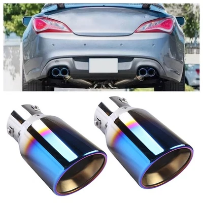 2x Exhaust Pipe Tip Rear Tail Throat Muffler Stainless For Hyundai Azera 06-17 Foto 1 de 4