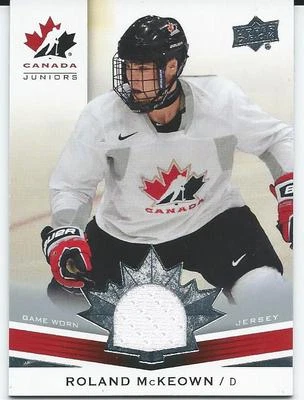 2014-15 UD Team Canada Juniors ROLAND MCKEOWN #176 Game Worn Jersey - Image 1 of 2