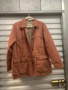Woolrich Giacca Donna Cannella Taglia Large Cappotto 100% Cotone Shell Fodera Nylon - Foto 1 di 17