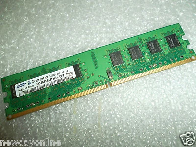 Samsung 2GB PC2-6400U DDR2-800MHz Non-ECC Desktop Memory 240Pin M378T5663EH3-CF7 - Image 1 of 4
