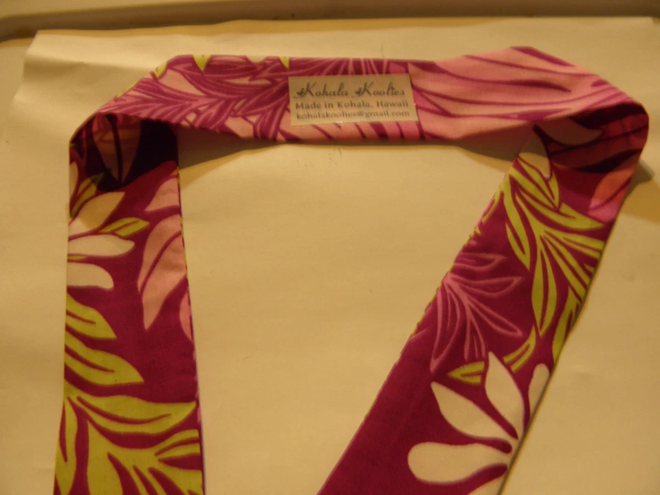 SALE Hawaiian Print Neck Cooling Scarf Locally Made in Hawaii Water Crystal - Image 1 of 1