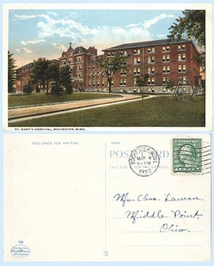 St Marys Hospital Rochester Minnesota 1922 Postcard - Architecture - Imagen 1 de 1