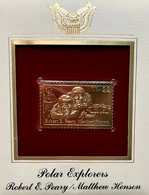 Golden Replicas United States Stamp 1986 Polar Explorers Peary/Henson - Image 1 of 3