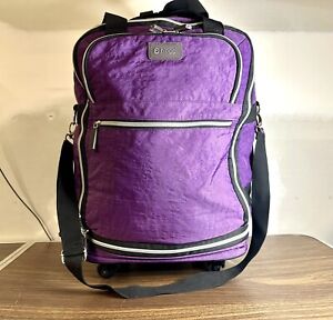 Biaggi Zipsak Expandable Under-Seat to Carry-On Luggage Bag w/ Wheels in Purple