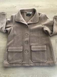 Abrigo de lana italiano LL Bean Bellandi para mujer talla XL pequeño chaquetón camel tostado de colección - Imagen 1 de 24