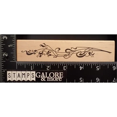 JUDIKINS RUBBER STAMPS BOTANICAL FLOURISH BORDER VINES FLOWERS #2525 - Imagem 1 de 2