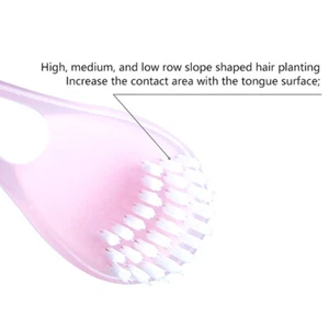 Double Sided Tongue Coating Cleaner Antibacterial Tongue Scraper Adult Scraper - Picture 1 of 14