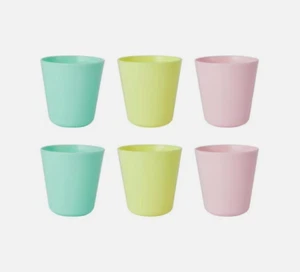 6 Pastel Tumblers Drinking Water Everyday Glasses for Kids Outdoor Reusable AU - Picture 1 of 6