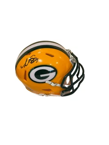 Romeo Doubs signierter Green Bay Mini Football Speed Helm (PIA & JSA) - Bild 1 von 3