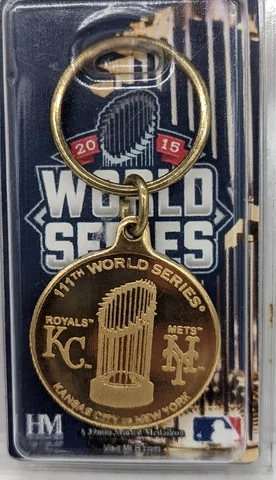 Mets Kansas City Royals commemorative Key chain coin. 2015 world series RARE Cover